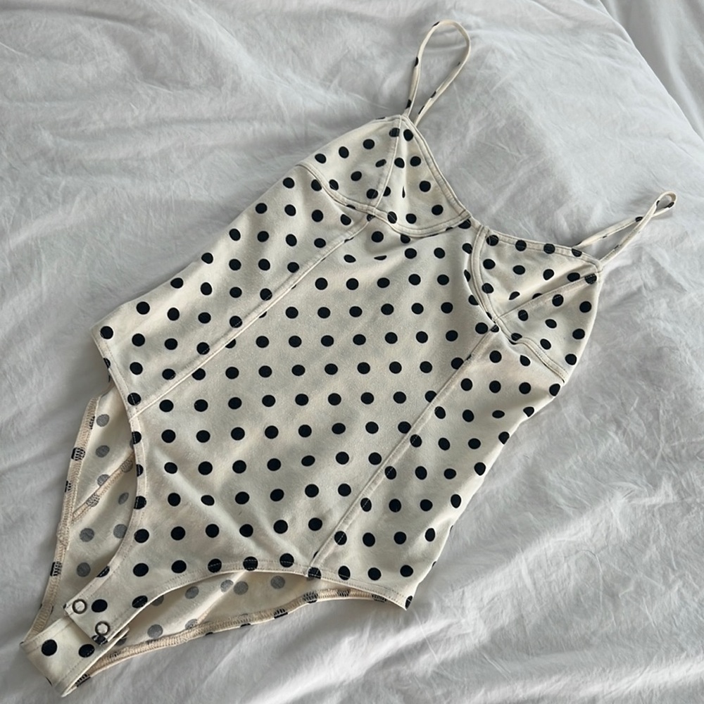 F21 polka dot bodysuit